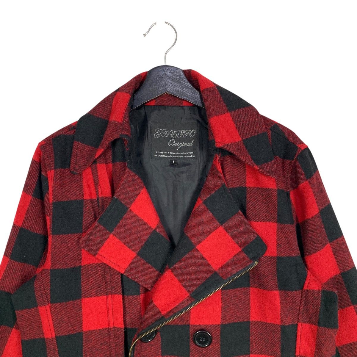 If Six Was Nine Vintage Flannel Jacket Double Collar Women Tartan Jacket Size S / US 4 / IT 40 - 8 Thumbnail