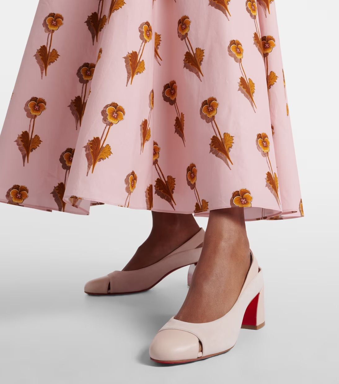 Christian Louboutin o1s1wg111124 Duvette Leather Pumps in Beige Size US 11.5 / IT 41.5 - 5 Thumbnail
