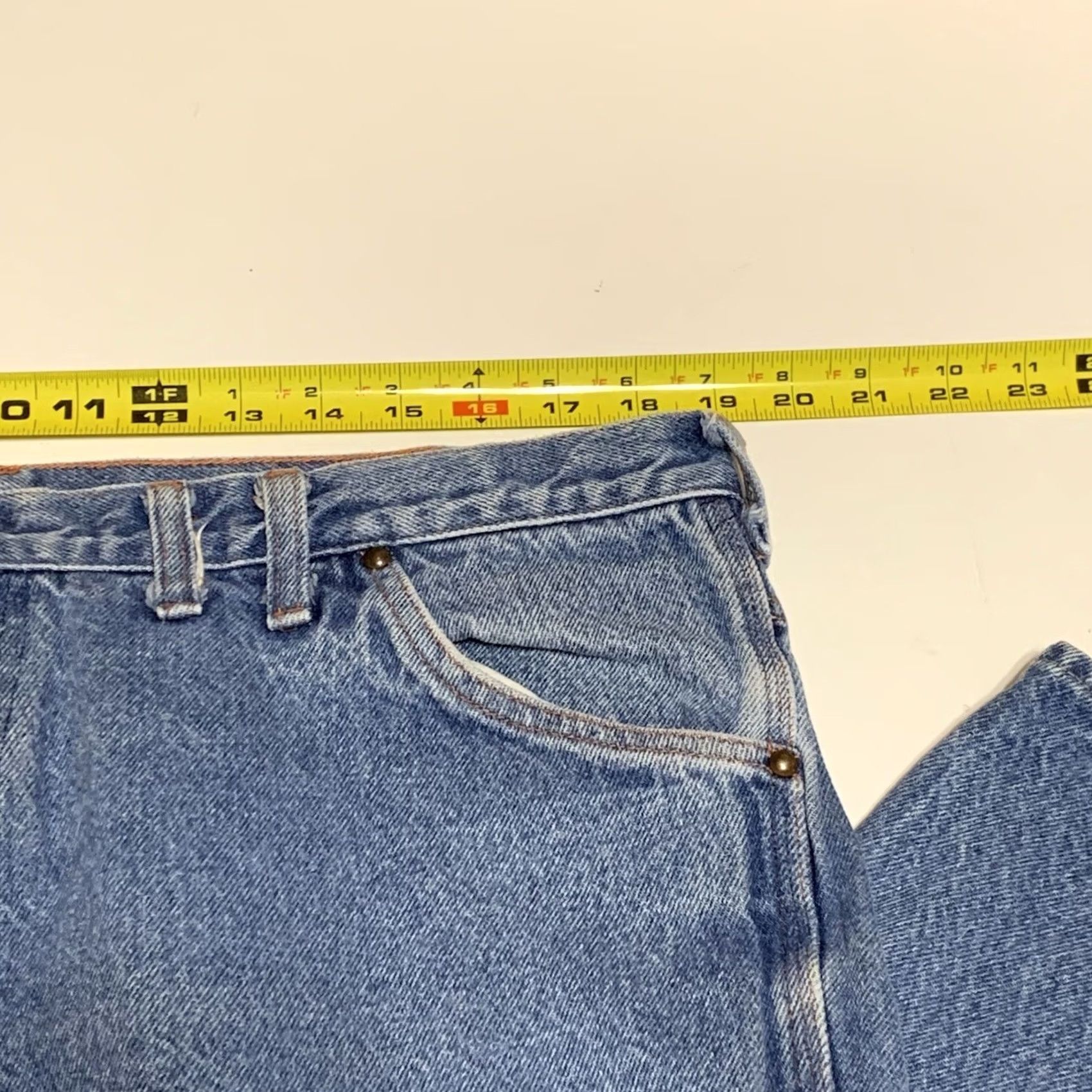 Vintage VINTAGE Big Mac Men's Carpenter Jeans 38x25 Denim Blue Workwear Distressed? No, Stained? No, 5-Pocket Design, Belt Loops Mens Jeans Size US 38 / EU 54 - 4 Thumbnail