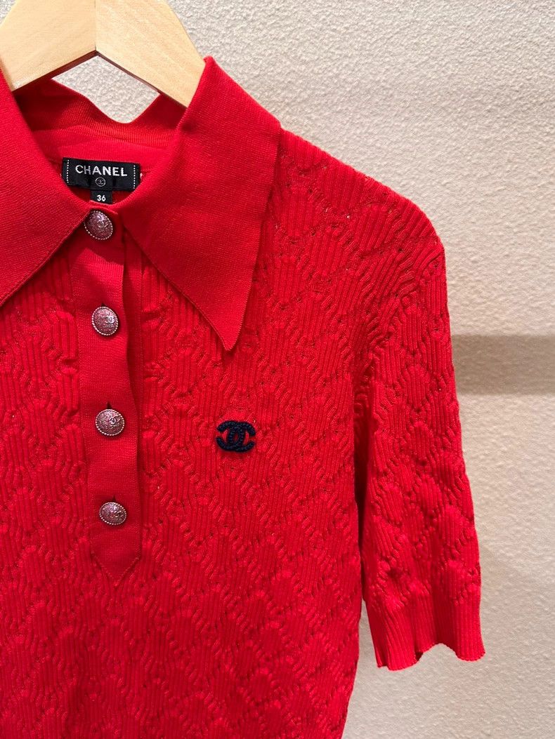 Chanel Chanel Double C logo wool knitted polo shirt Size XS / US 0-2 / IT 36-38 - 3 Thumbnail