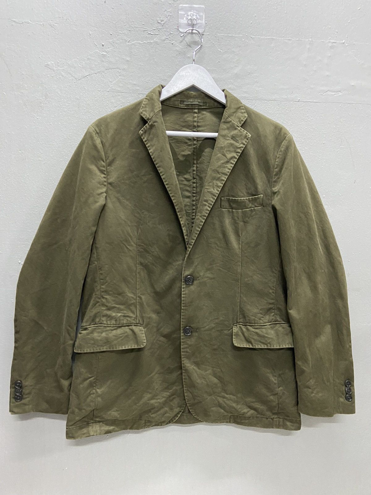 Uniqlo UNIQLO COTTON BLAZER ARMY GREEN Size 40L - 1 Thumbnail