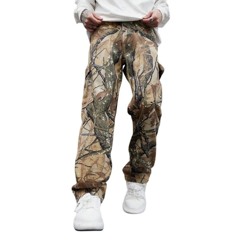 Shein Outdoor Camo Allover Printed Cargo Jeans in Multi, Size 32 Size US 32 / EU 48 - 1 Thumbnail
