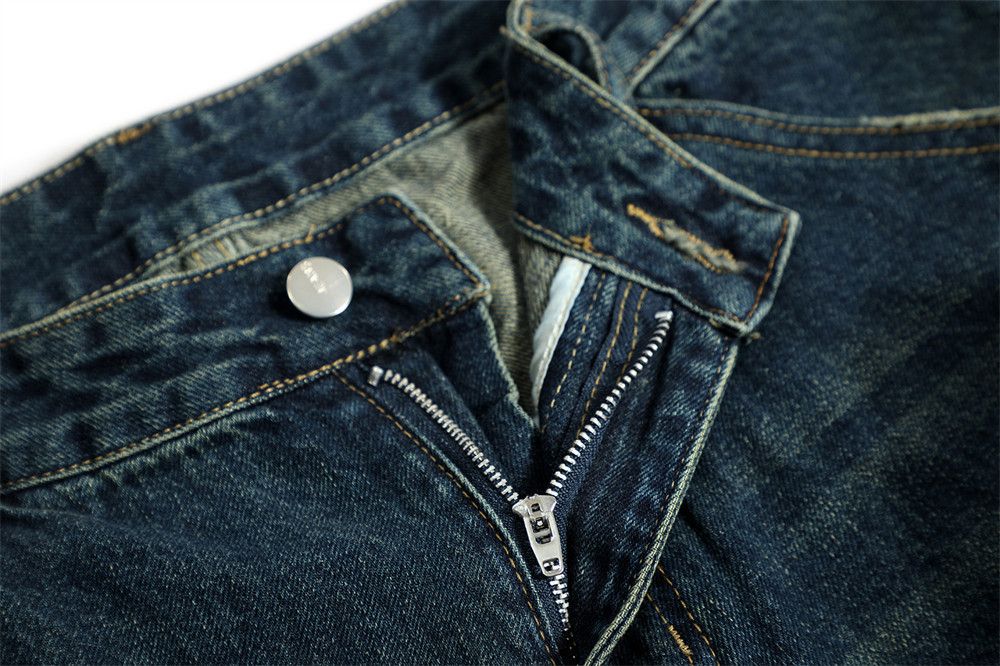 Japanese Brand × Jean Washed ripped loose casual workwear denim straight pants Size US 34 / EU 50 - 4 Thumbnail