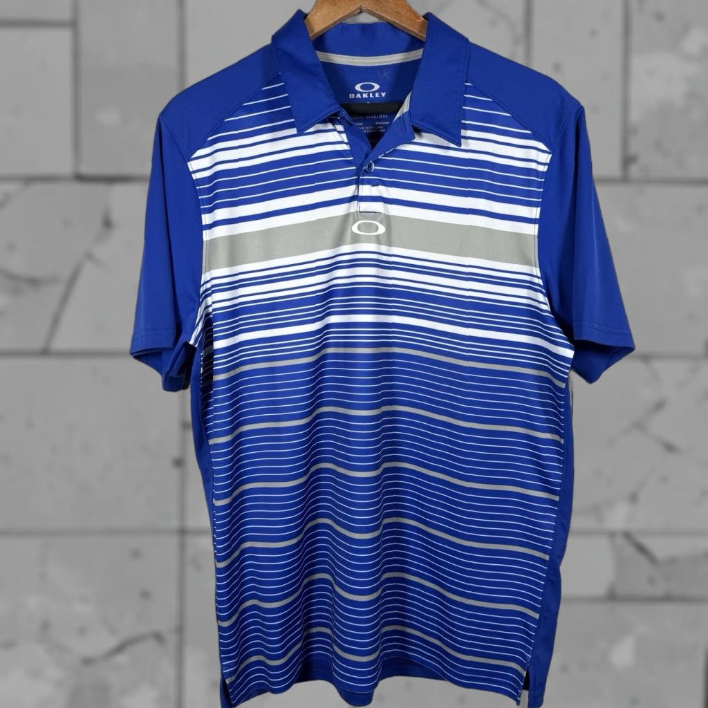 Oakley Oakley Polo Shirt Mens Size M Blue Athletic Stretchy Regular Fit Size US M / EU 48-50 / 2 - 1 Thumbnail