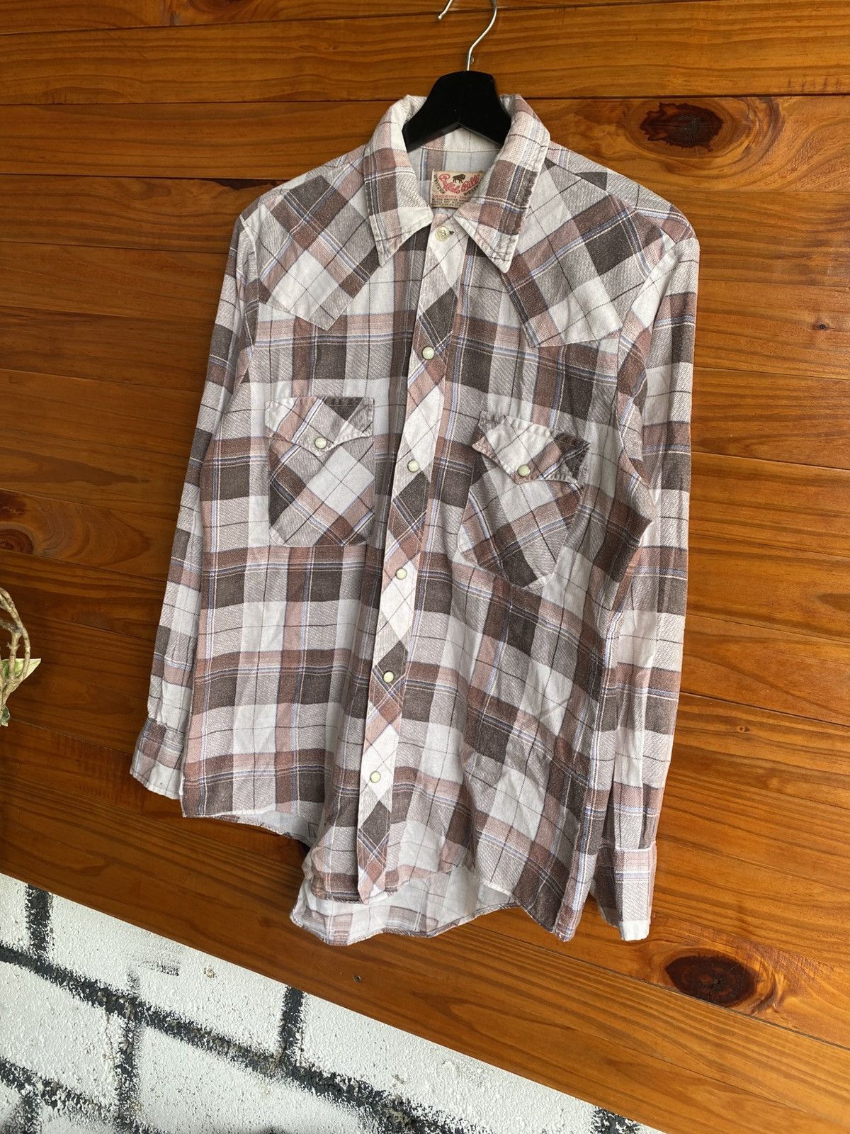 Vintage Vintage Buffalo Plaid Western Shirt 50/50 Cotton Polyester Size US M / EU 48-50 / 2 - 4 Thumbnail