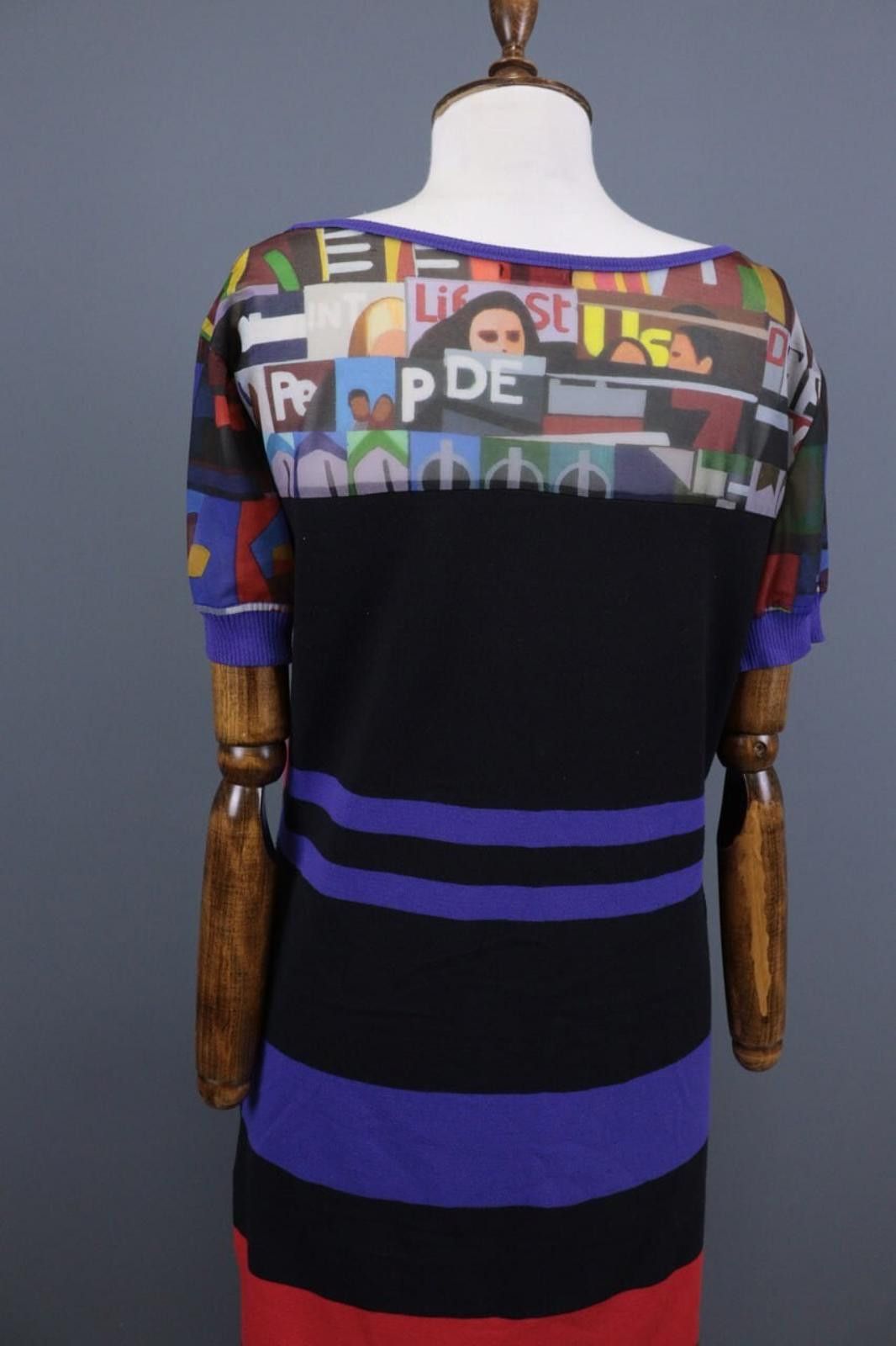 Designer Aventures des Toiles Multicolor Printed A-Line Dress Size M / US 6-8 / IT 42-44 - 12 Thumbnail