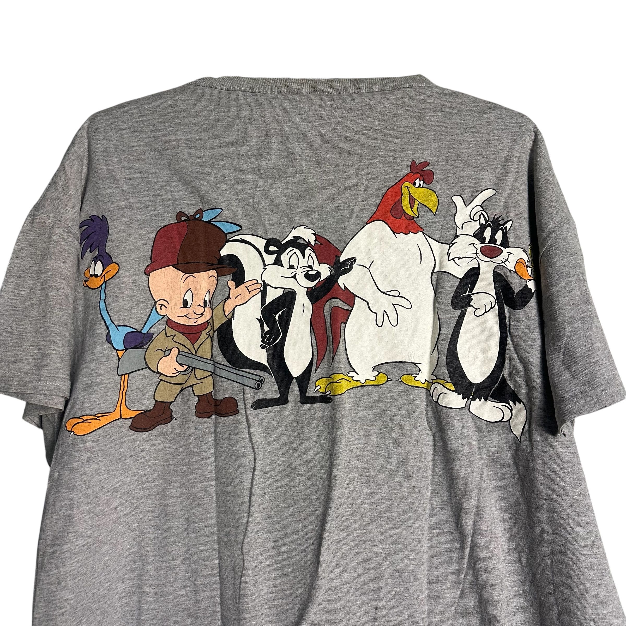Warner Bros 🔥RARE🔥Vtg Looney Tunes Warner Bros Biggie V-Neck T-shirt Size US M / EU 48-50 / 2 - 4 Thumbnail