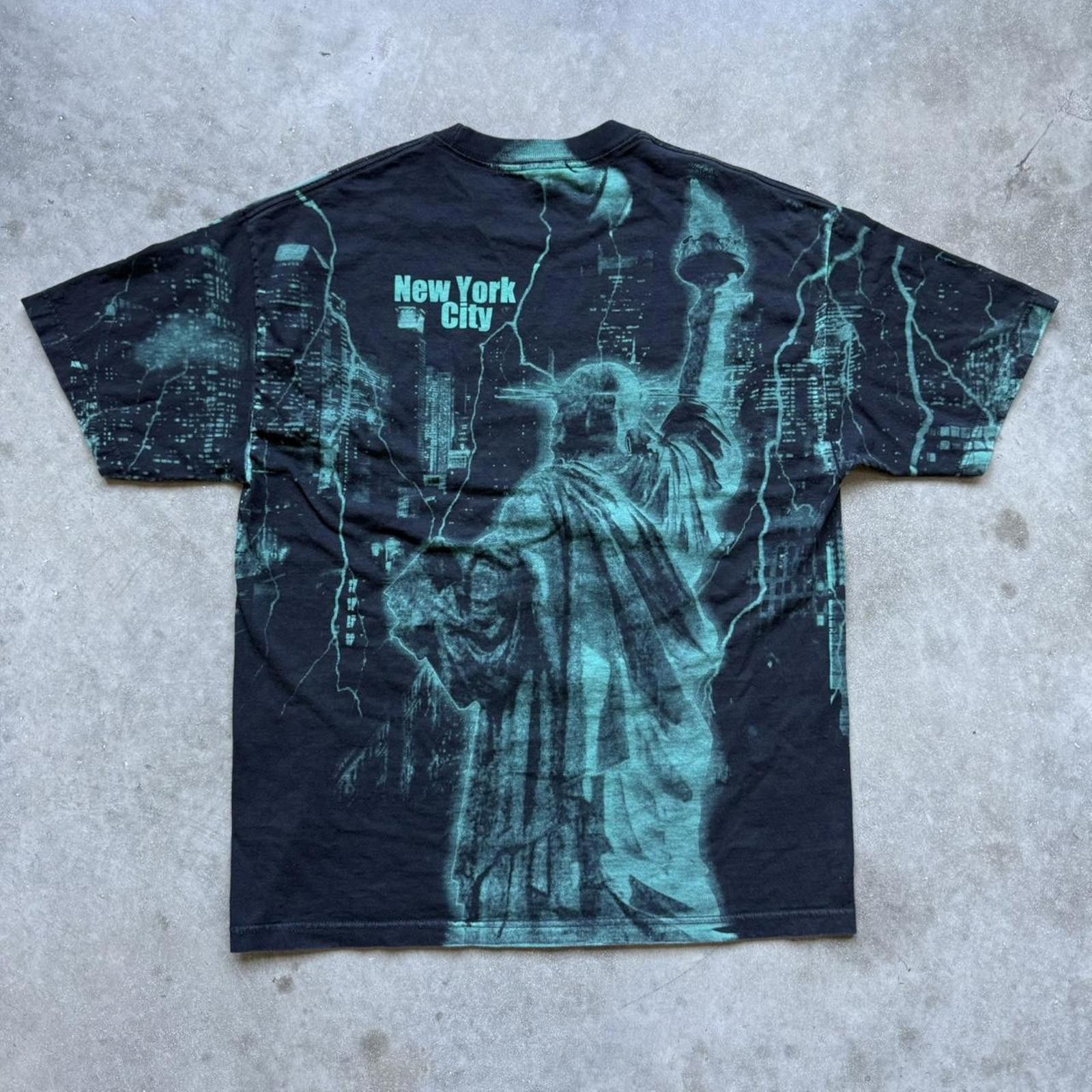 Other New York City Statue Of Liberty All-Over Print Faded T-shirt Size US XL / EU 56 / 4 - 2 Thumbnail