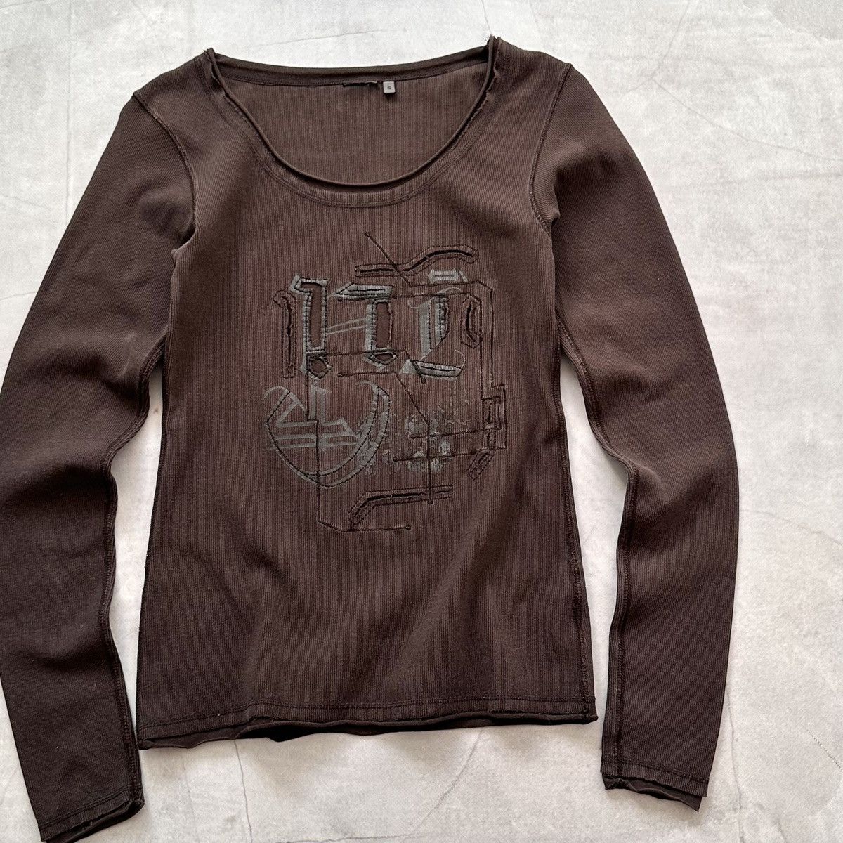 Hysteric Glamour Gothic Neo Tribal Y2K Ribbed Long Sleeve T Shirt Cyberdog Size S / US 4 / IT 40 - 2 Thumbnail