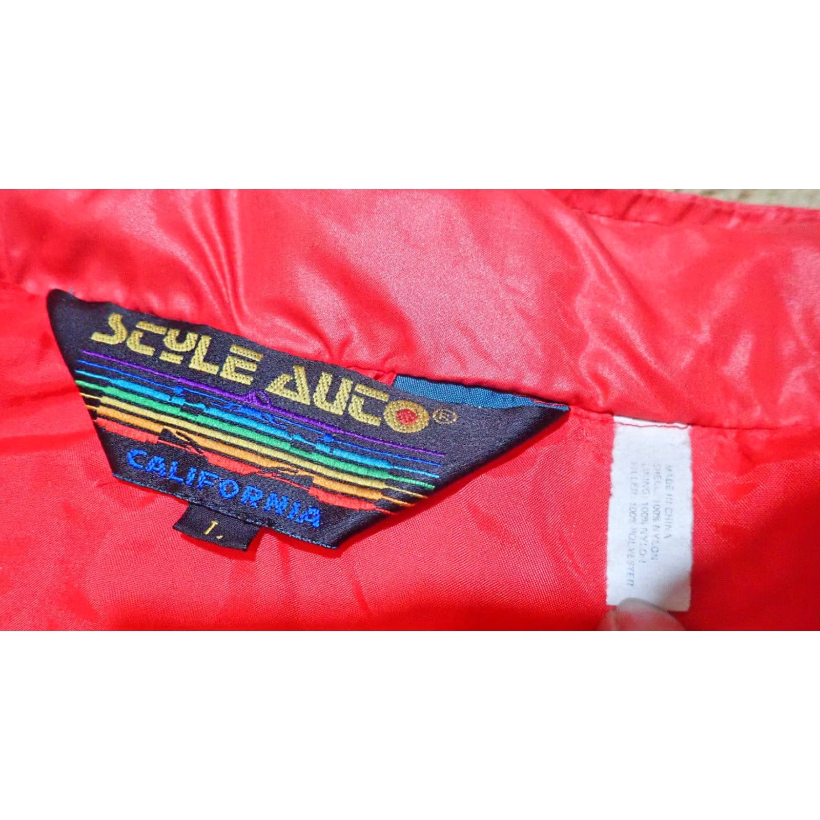 Vintage VINTAGE 70s Style Auto Competition Racing Satin Jacket Windbreaker 1 World Champion Red Large Men's Size US L / EU 52-54 / 3 - 7 Thumbnail