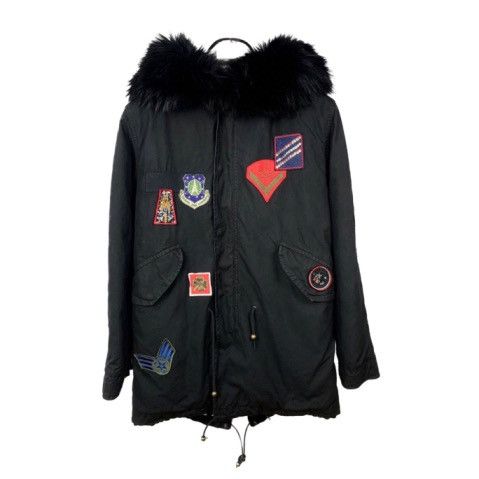 MR & MRS ITALY Mr&Mrs Black Long-Sleeve Cotton fur Coat Size XXS / US 00 / IT 34 - 1 Thumbnail
