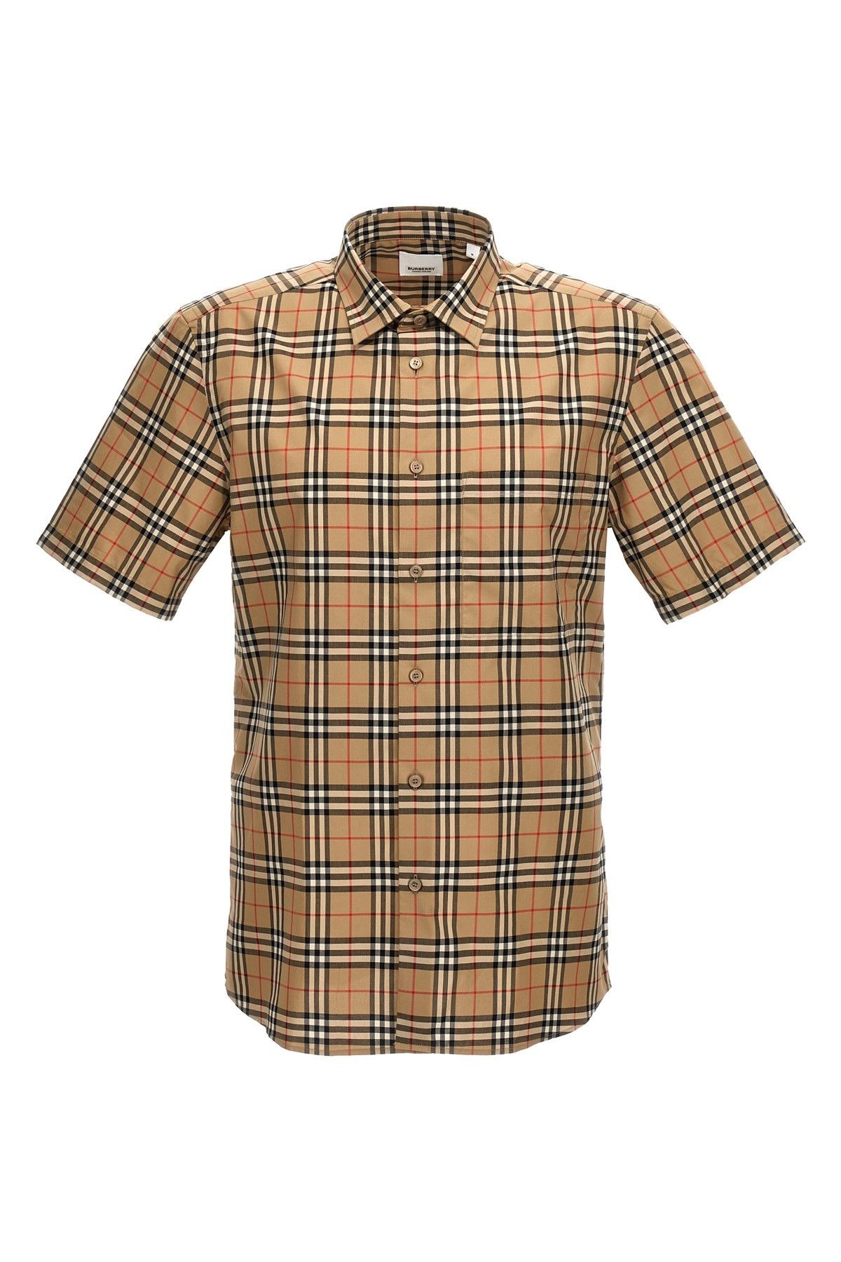 image of Burberry Check Shirt in Beige, Men's (Size 2XL)