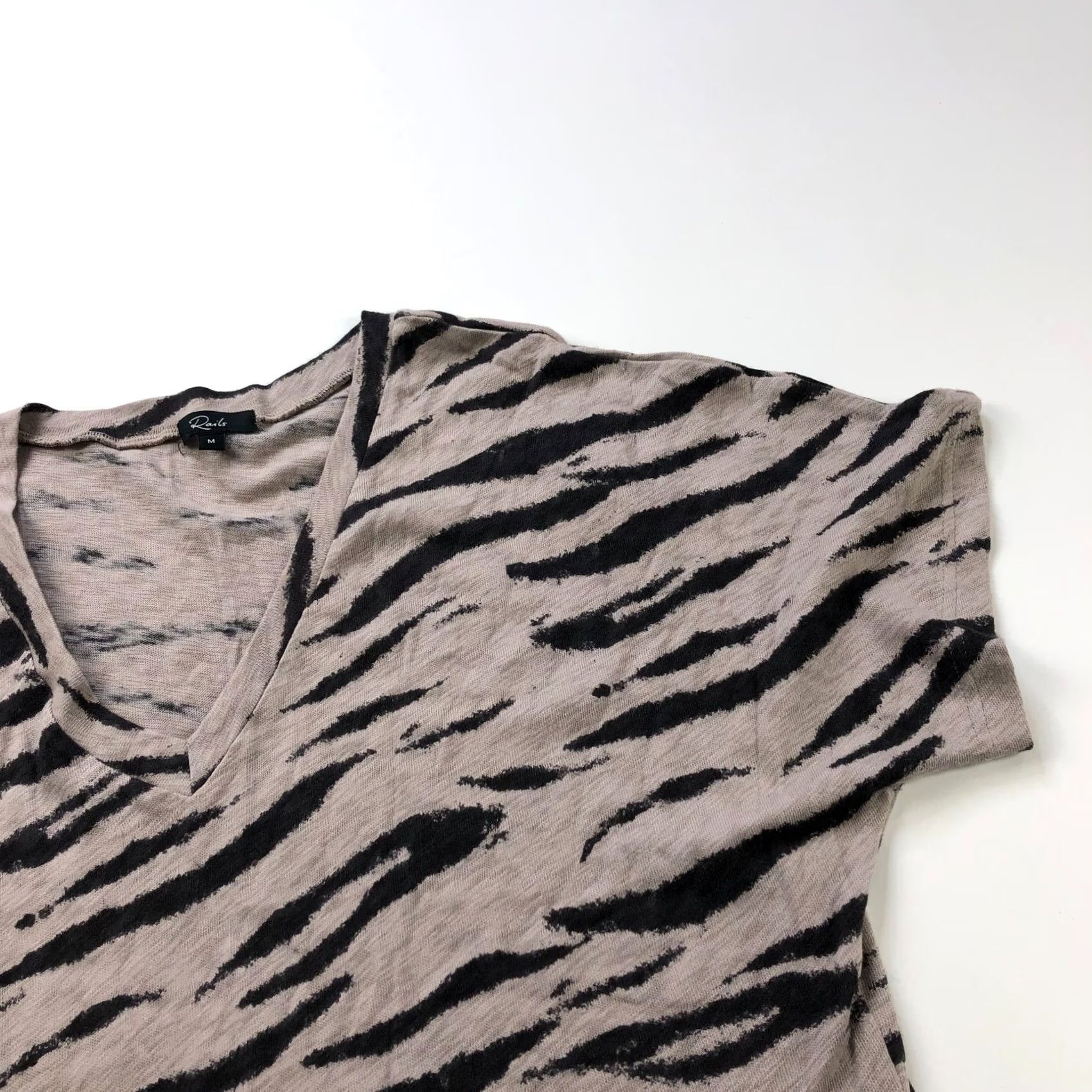 Rails Rails Watercolor Tiger Midi Dress M Women's Black Mauve Beige Size M / US 6-8 / IT 42-44 - 7 Thumbnail