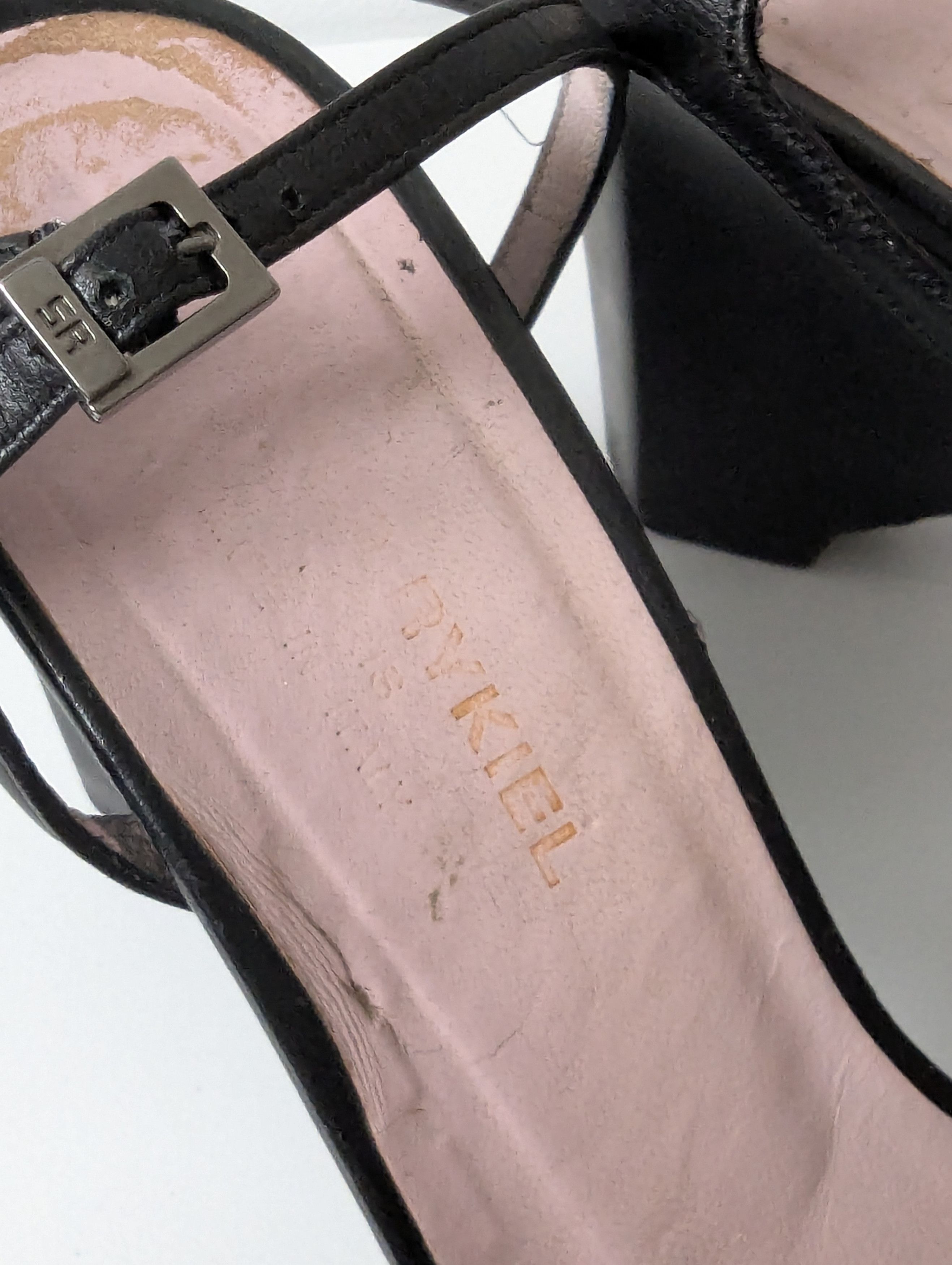 Sonia Rykiel Sonia Rykiel 90s vintage Embellished Wedge Sandals Black Size US 7 / IT 37 - 4 Thumbnail