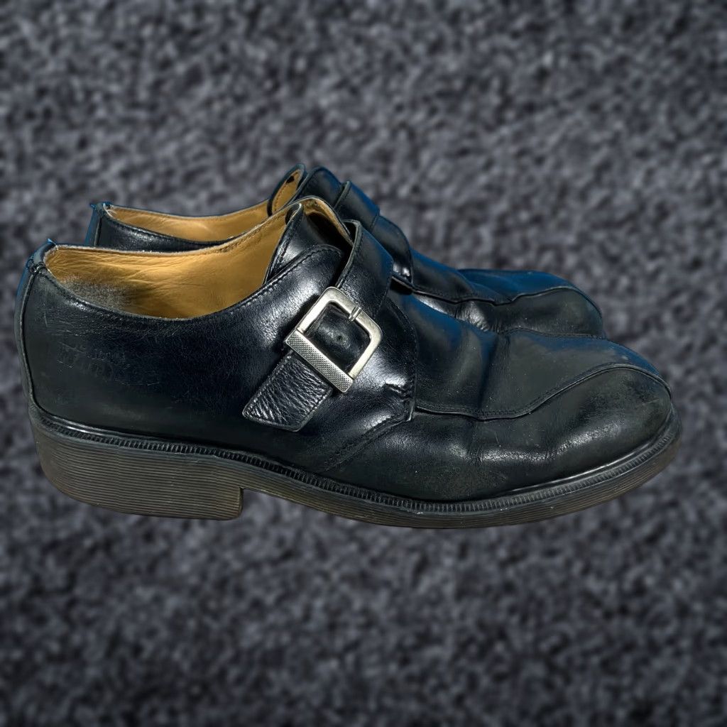 Dr. Martens 8360 Loafer Monk Strap Oxford Black Leather Mens Size 12 UK Leather Upper Buckle Straps Casual Vintage: No Function: Casual Shoes