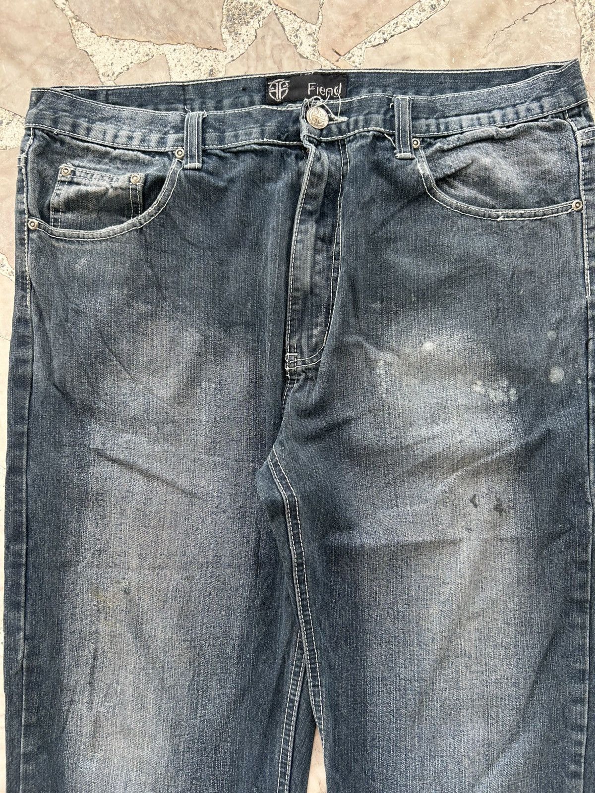 Japanese Brand Fiend Jorts Japan Assymetrical Denim Size US 37 - 4 Thumbnail