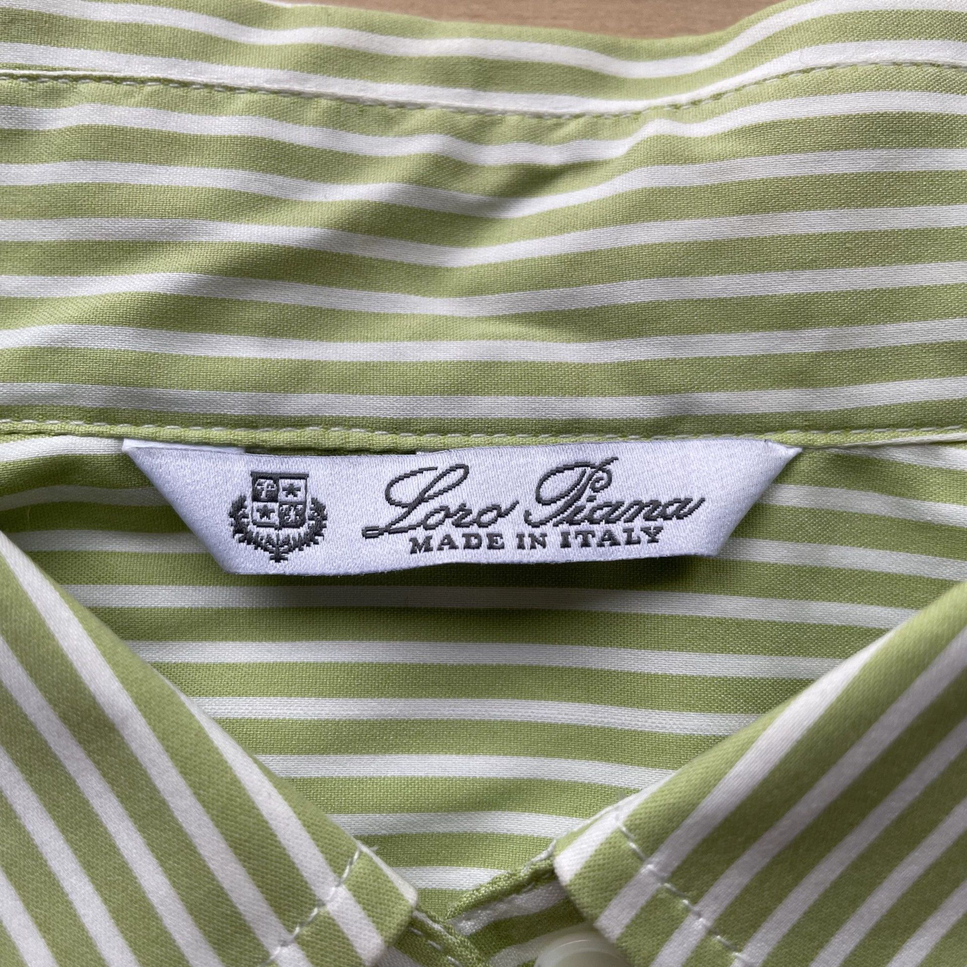 Loro Piana Loro Piana Striped LS Shirt Women's White & Green 44 99 New Size M / US 6-8 / IT 42-44 - 5 Thumbnail