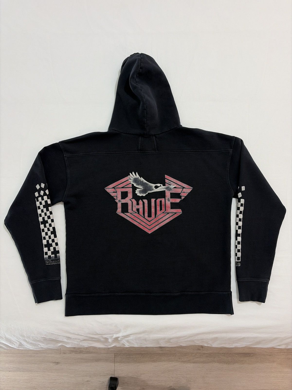 Rhude Rhude Malibu Checkered Eagle Logo Hoodie Size US S / EU 44-46 / 1 - 2 Thumbnail