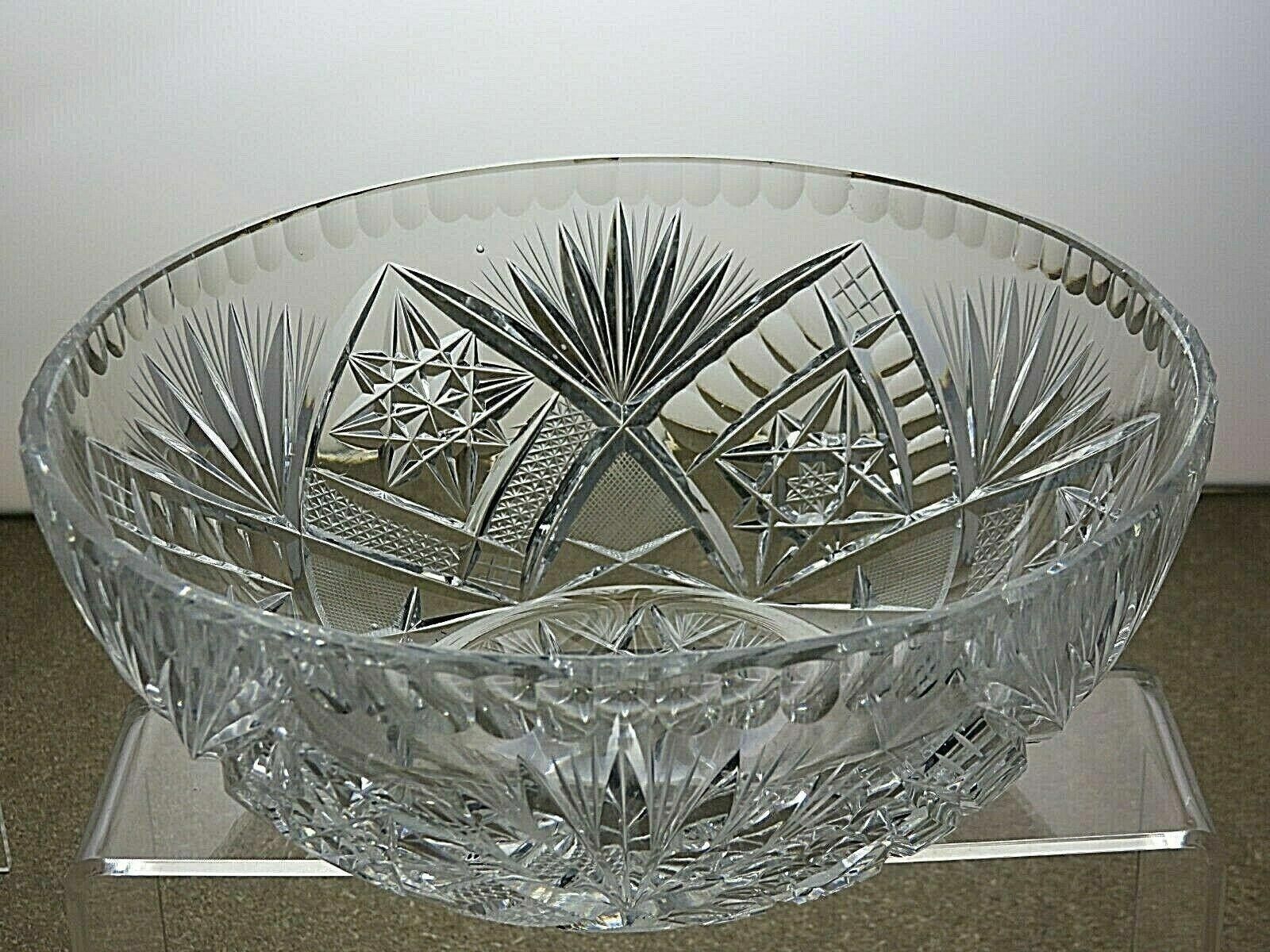 American Eagle Outfitters American Brilliant Period Crystal Cut Glass Serving Bowl Size ONE SIZE - 4 Thumbnail