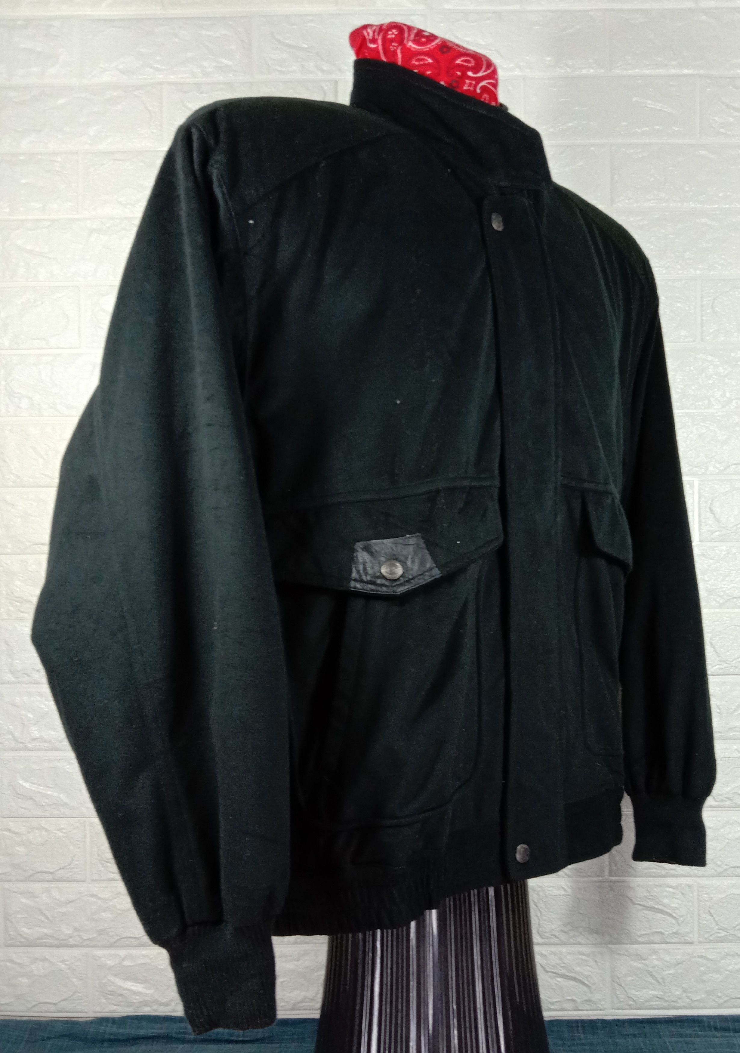 Japanese Brand Vintage Club Full Black Retro Jacket Size US L / EU 52-54 / 3 - 2 Thumbnail
