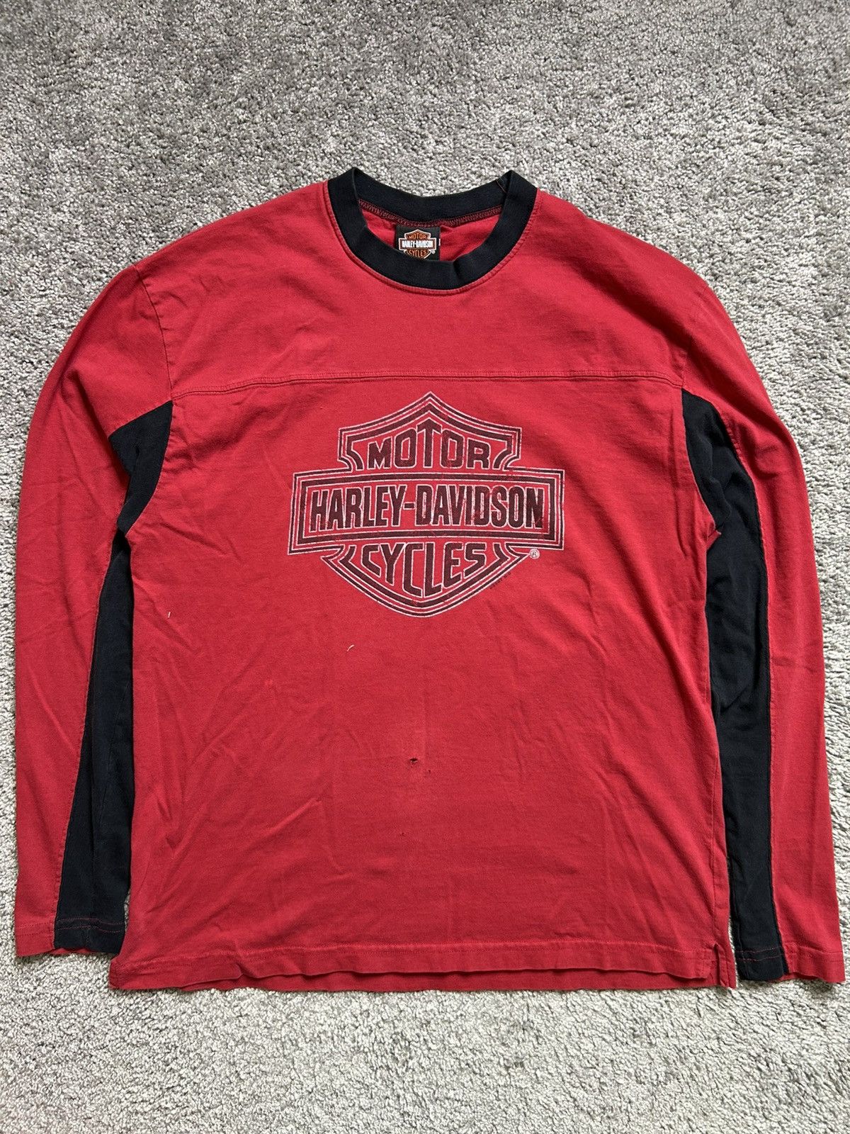 Vintage Vintage Y2K Harley Two Tone Long Sleeve 2007 Made in USA Size US XL / EU 56 / 4 - 1 Thumbnail