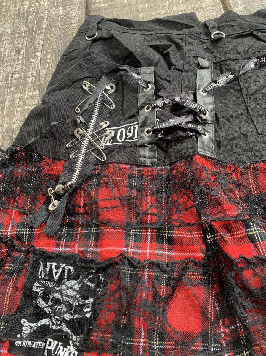 Japanese Brand Mad punk mini skirt nice design Size 31" - 8 Thumbnail