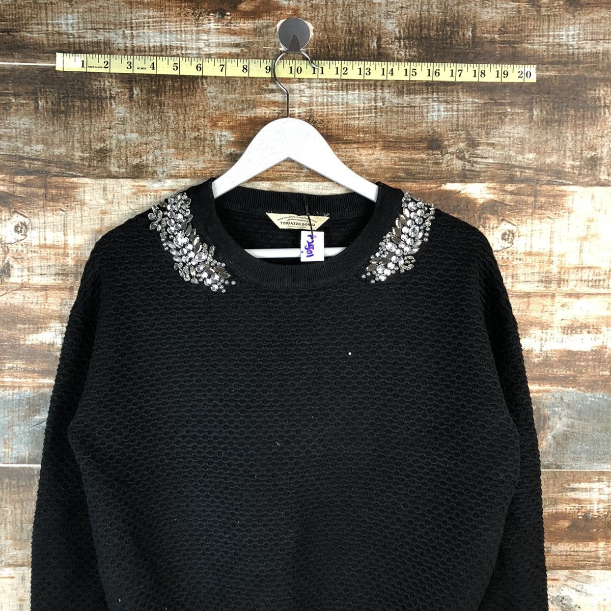 Homespun Knitwear × Japanese Brand Torrazo Donna Black vintage Knitwear #A2501 Size S / US 4 / IT 40 - 2 Thumbnail