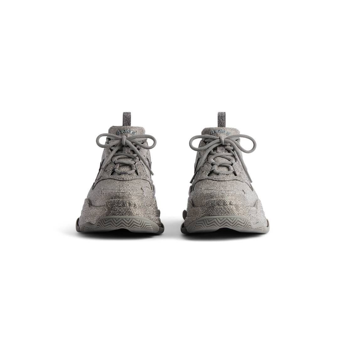 Balenciaga o1srvl11e0426 Triple S Sneakers With Rhinestone in Dark Grey Size US 11 / IT 41 - 3 Thumbnail