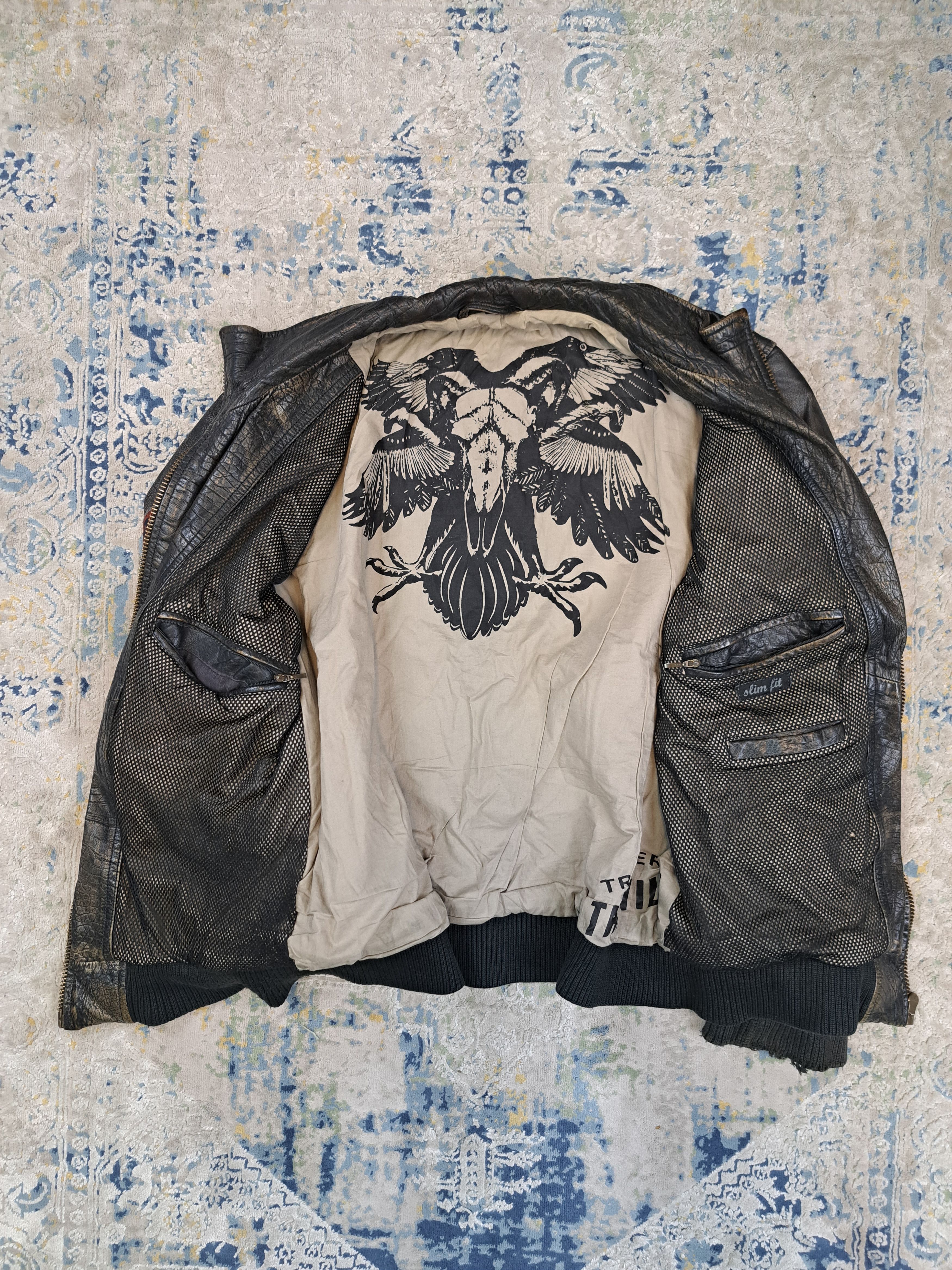 Genuine Leather Vintage Genuine Leather Distressed Bomber Jacket Flyer Size US L / EU 52-54 / 3 - 8 Thumbnail