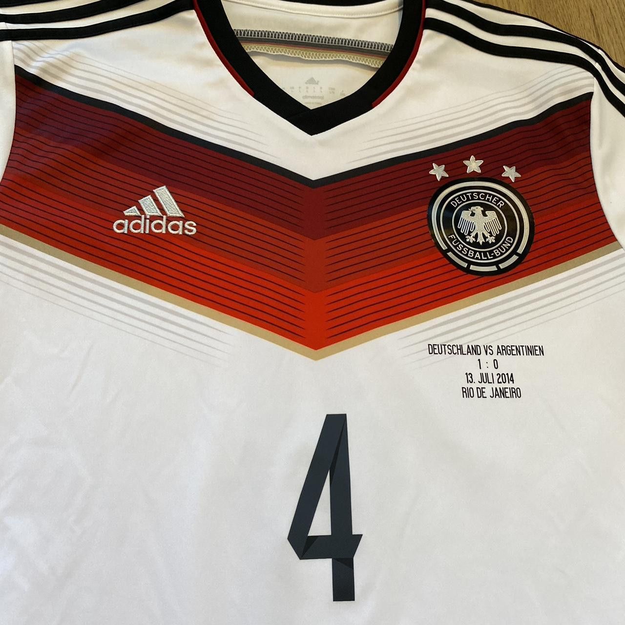 Adidas 2014-15 *4 Howdes Germany Adidas Home Football Shirt Size US L / EU 52-54 / 3 - 3 Thumbnail