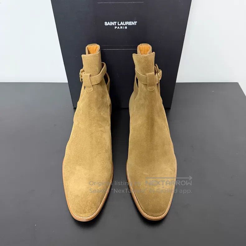 Saint Laurent Paris Saint Laurent Paris Yellow Suede Jodhpur Boots i Size US 10 / EU 43 - 2 Thumbnail