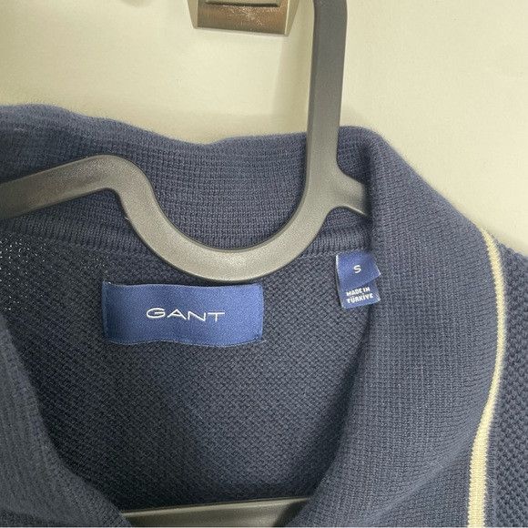 Gant GANT Mesh Knit Short Sleeve Polo Shirt Navy Blue S Size US S / EU 44-46 / 1 - 2 Thumbnail