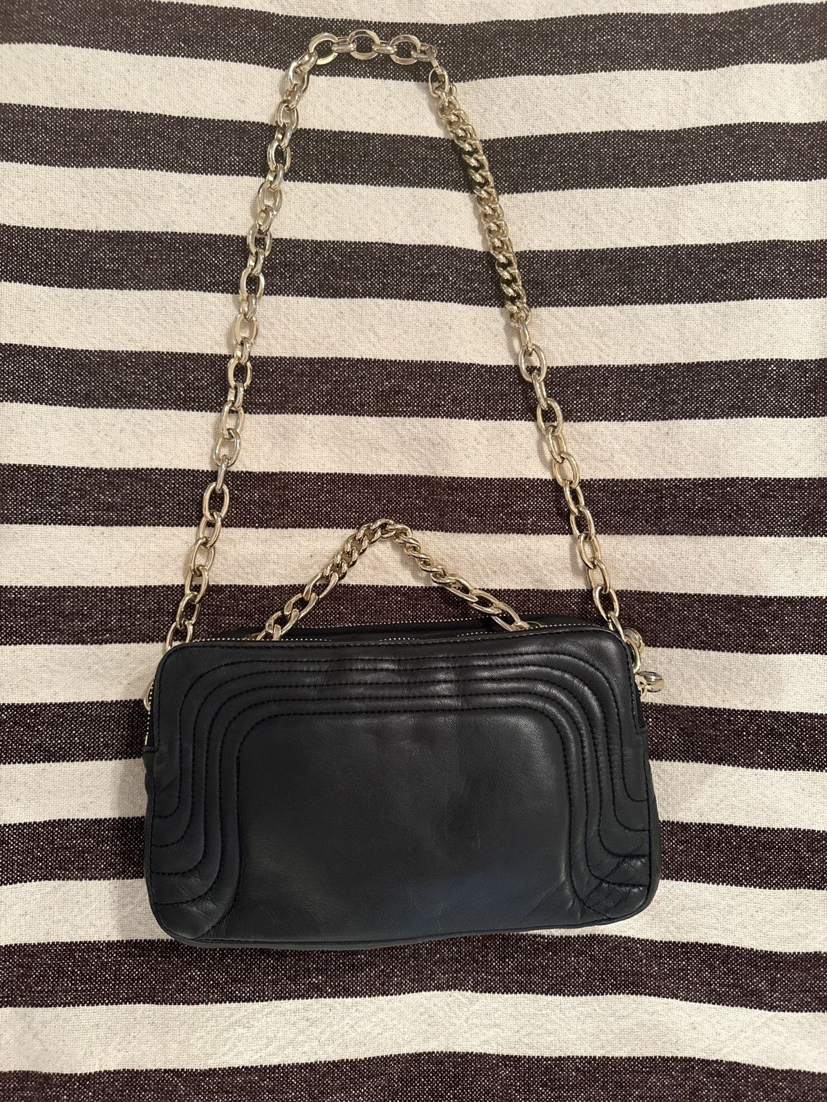Henri Bendel Henri Bendel Black Leather Chain Bag Size ONE SIZE - 8 Thumbnail