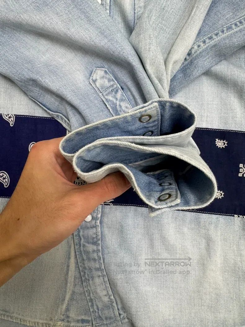 Visvim Visvim 17aw Blue Cashew Denim Shirt Size US M / EU 48-50 / 2 - 3 Thumbnail