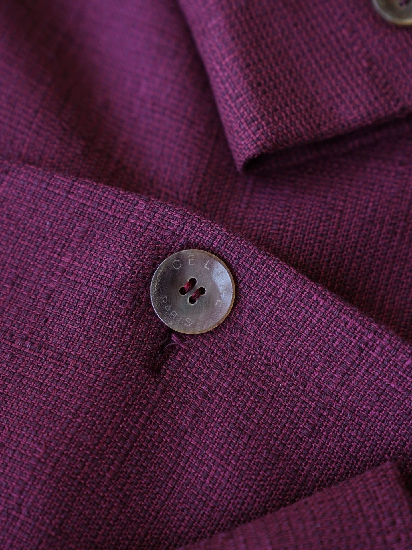 Celine Celine Vintage Plum Silk Blend Deep V 1-Button Women's Suit Size XS / US 0-2 / IT 36-38 - 9 Thumbnail