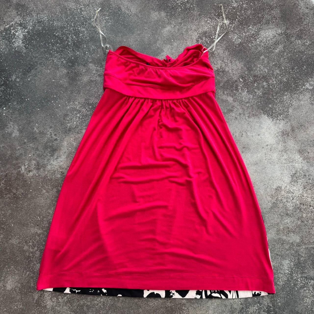 open lace back dress Miss Circle Women's Sacha Drop Waist Corset Puffy Mini Dress - Red main image 1