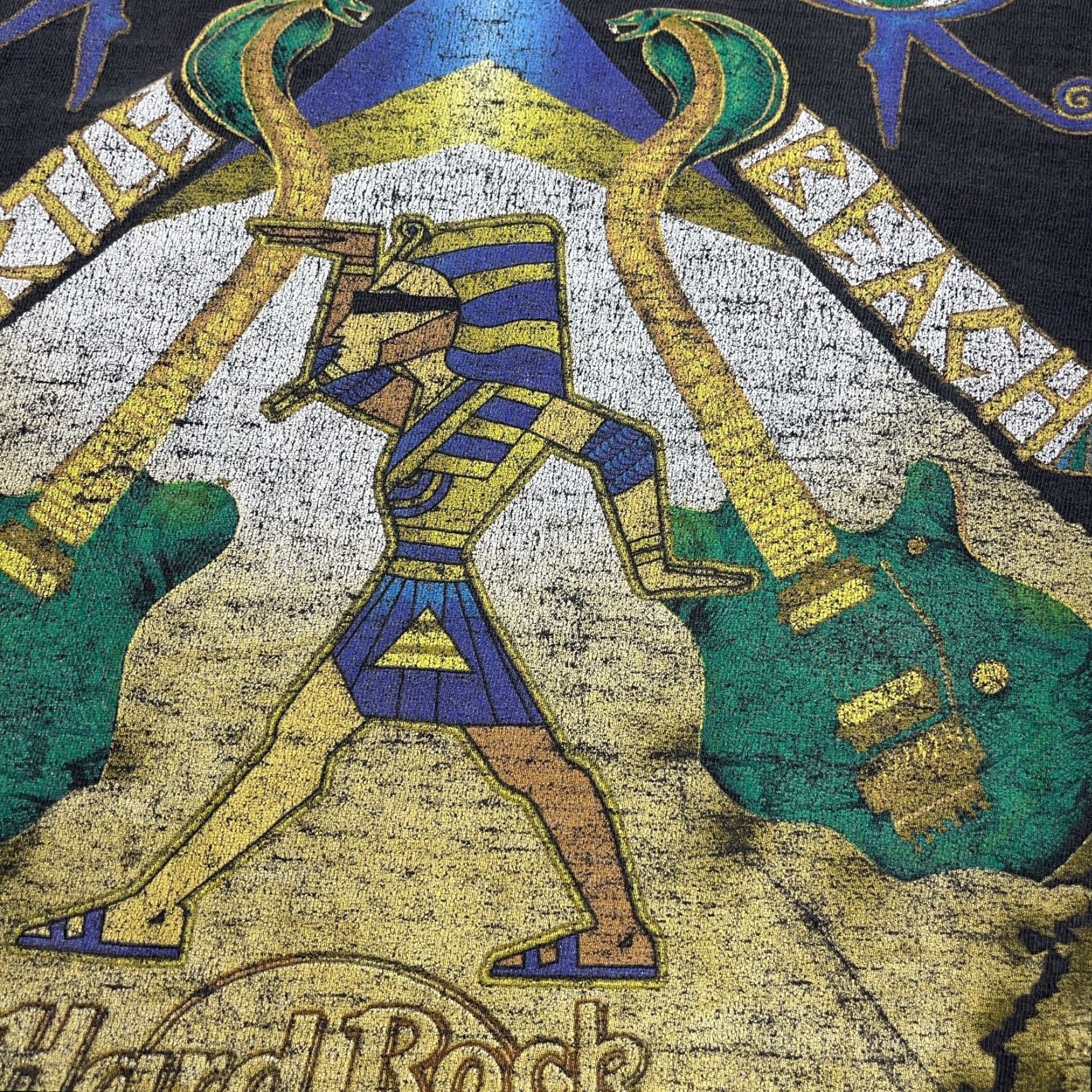Hard Rock Cafe VINTAGE Hard Rock Cafe Shirt Men XL Black Faded 90s Tee Pyramid Guitar Worn Size US XL / EU 56 / 4 - 6 Thumbnail