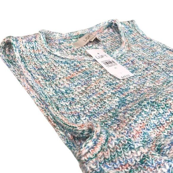 Loft Loft Multicolor Knit Tank Top Sleeveless Lightweight Size PL Size L / US 10 / IT 46 - 10 Thumbnail