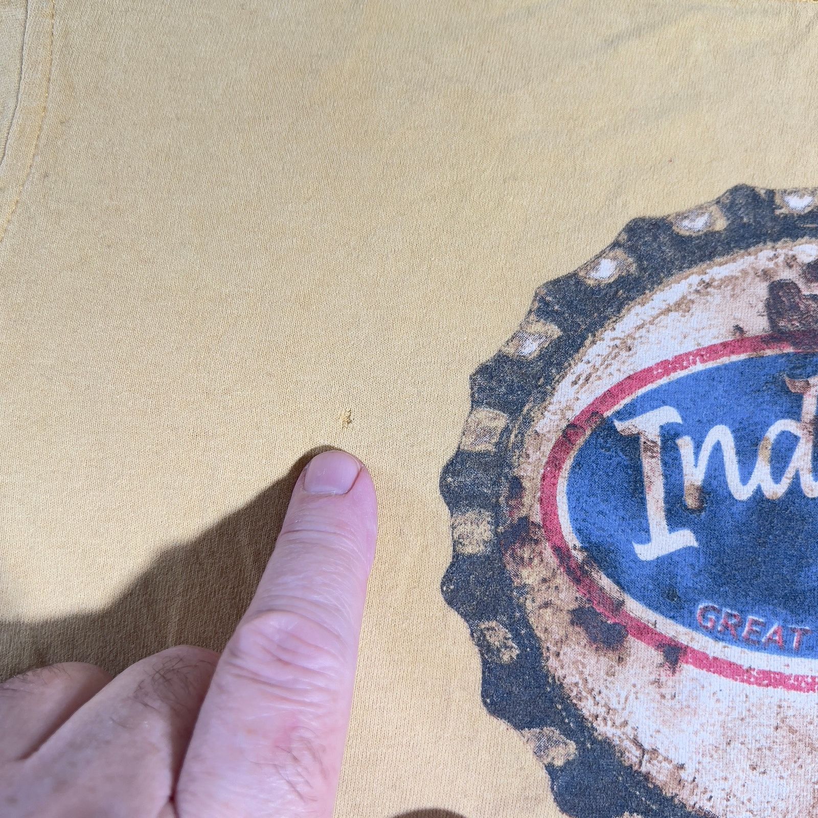 Other Industry 9 T-Shirt Extra Large Cotton Yellow Fades To Tan Size US XL / EU 56 / 4 - 4 Thumbnail