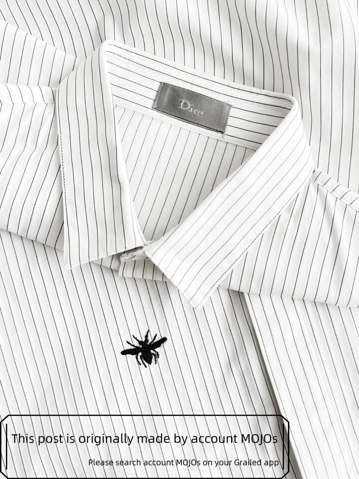 Sz 38 Dior Homme 05SS Stripe Bee Stitch Shirt mojos1515