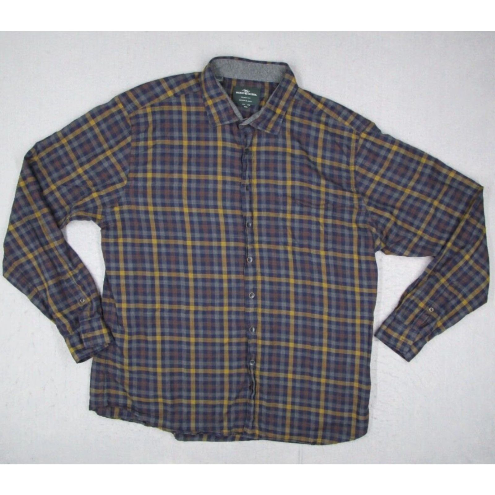 Rodd & Gunn RODD & GUNN Shirt Mens 3XL Blue Check Sports Fit Long Sleeve Button Up Casual Workwear Size US XXL / EU 58 / 5 - 2 Thumbnail