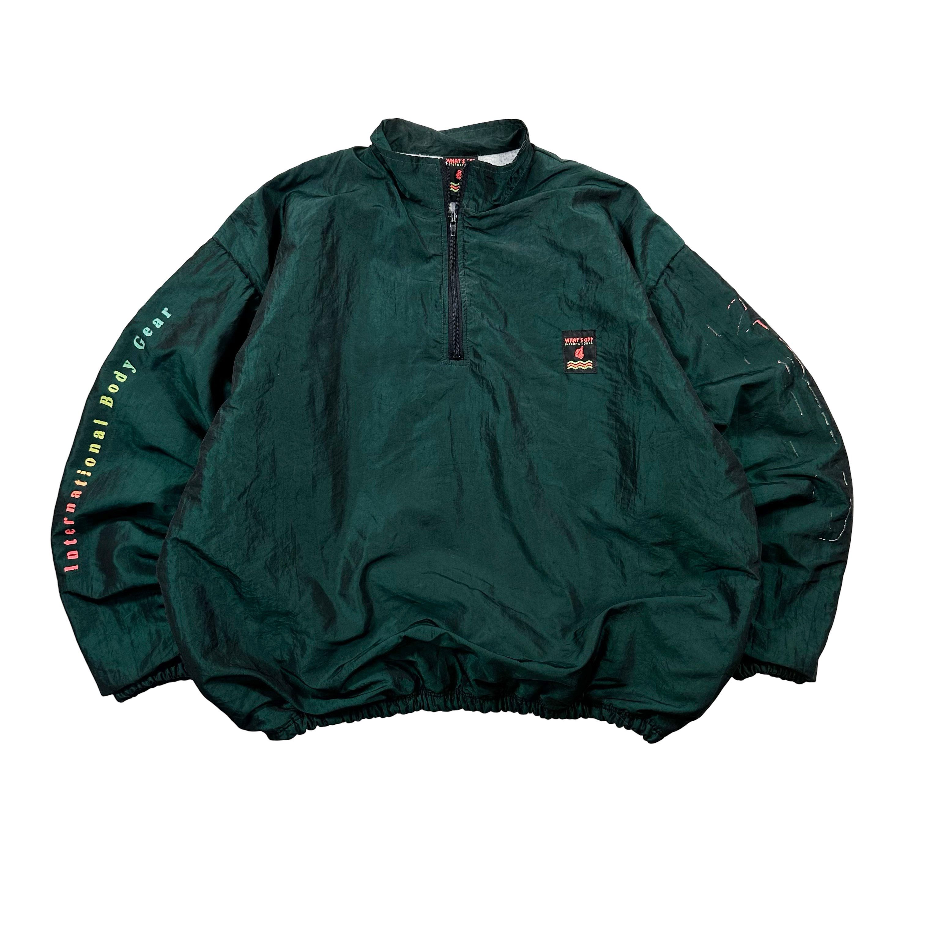 Vintage Vintage 90s Rare Whats Up Windbreaker Fluorescent Quarter Size US XL / EU 56 / 4 - 1 Thumbnail