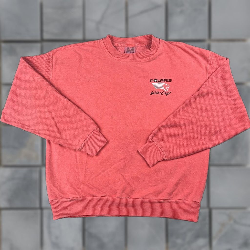 Vintage VINTAGE Polaris Sweatshirt Men Adult Medium Red Embroidered Racing Snowmobile 90s? Size US M / EU 48-50 / 2 - 1 Thumbnail