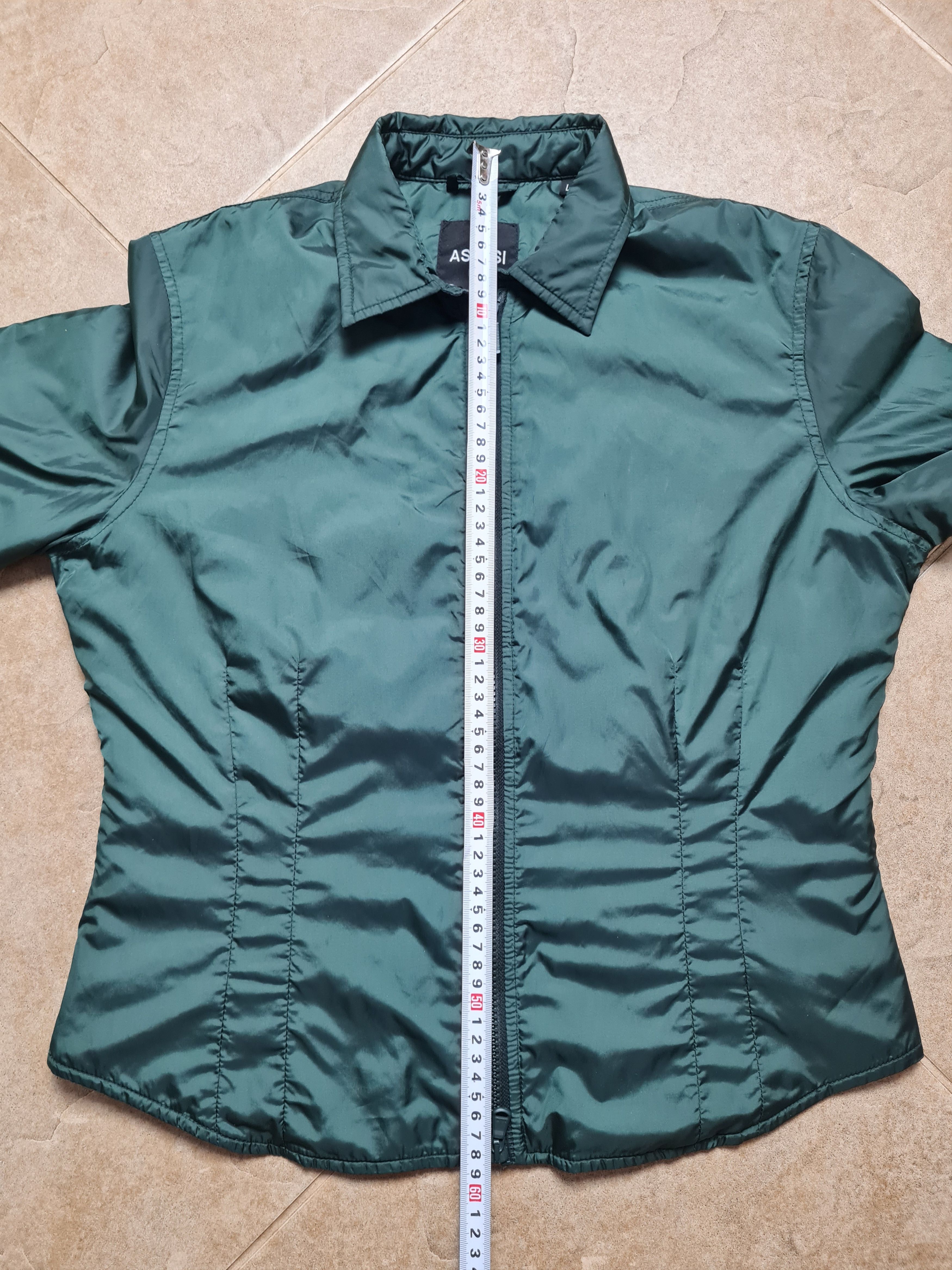 Aspesi ASPESI Women's Dark Green Nylon Jacket Full Zip Windbreaker Size L / US 10 / IT 46 - 3 Thumbnail