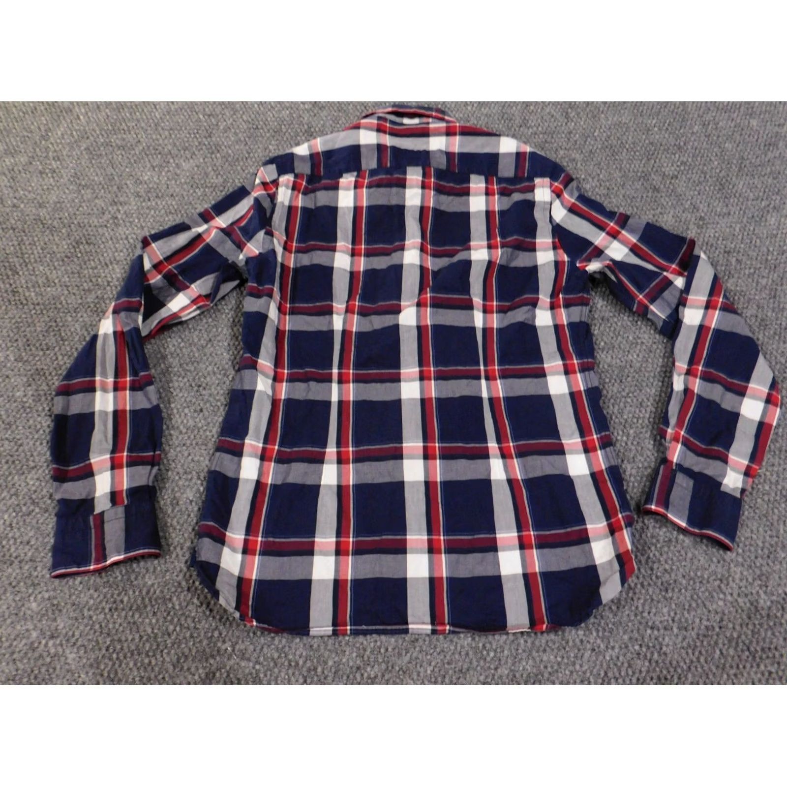 Zara Zara Shirt Slim Blue Button-Up Casual Geometric Knit Cotton Button-Down Collar Mens Small Size US S / EU 44-46 / 1 - 7 Thumbnail