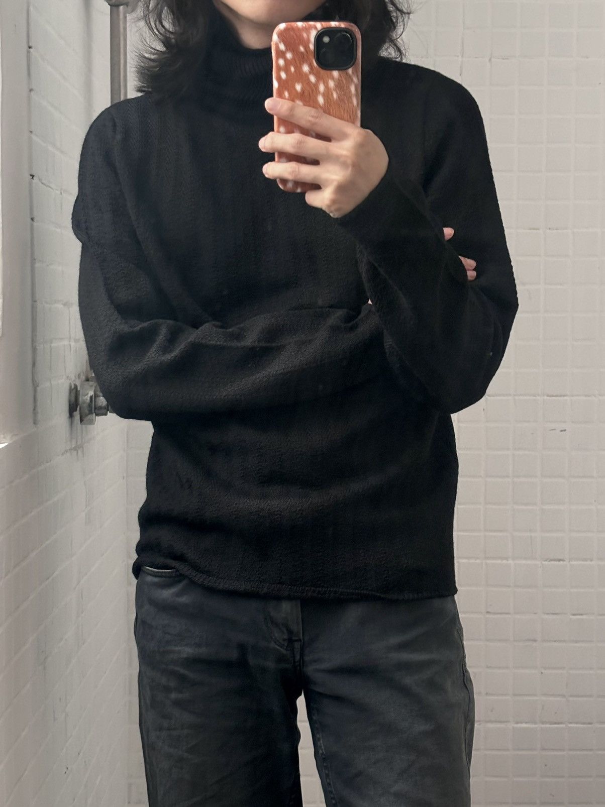 Helmut Lang Helmut Lang | 00's Black Turtleneck Sweater Size US S / EU 44-46 / 1 - 3 Thumbnail