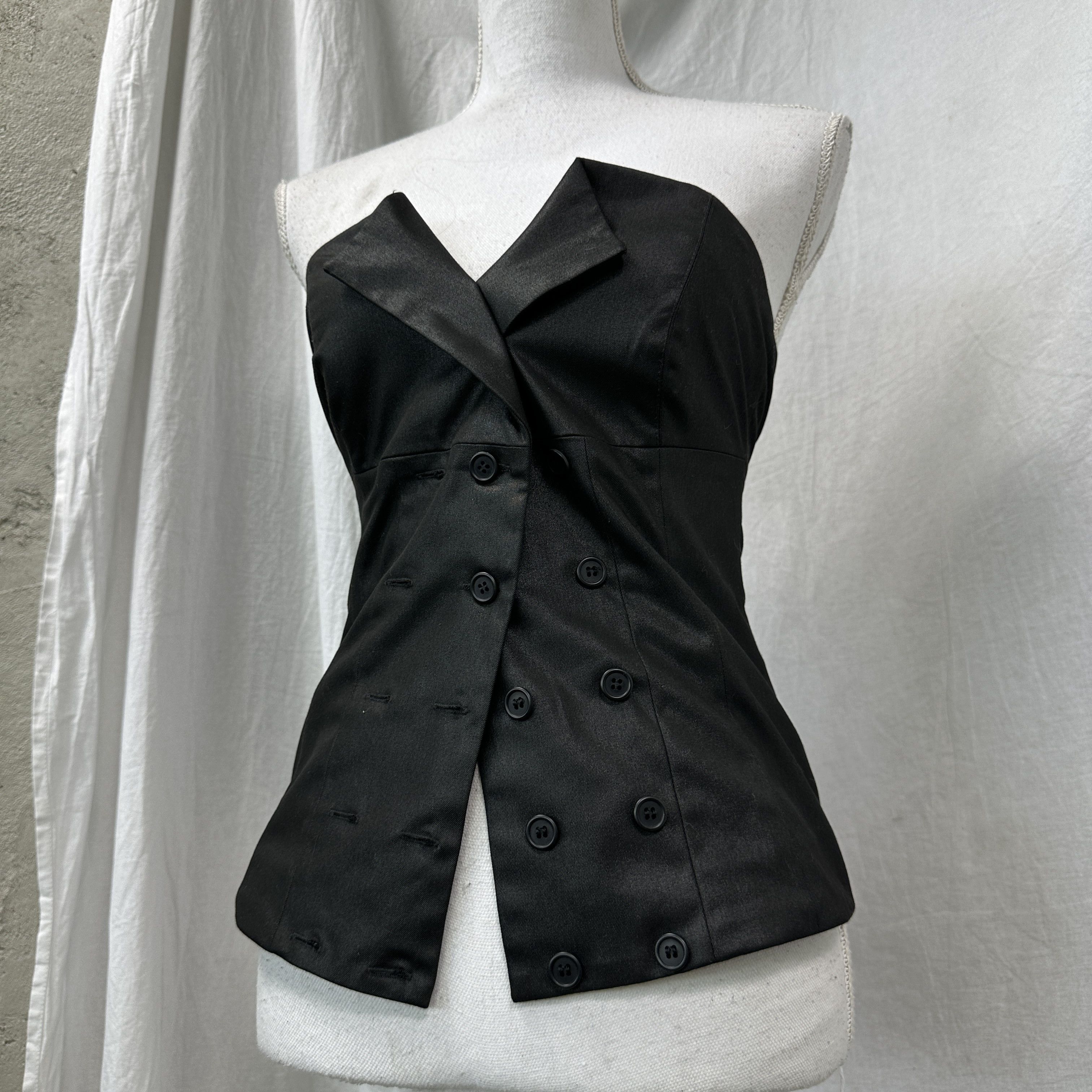 Vintage Vintage Avant Garde Buttoned Office Siren Corset Y2K Size XS / US 0-2 / IT 36-38 - 2 Thumbnail