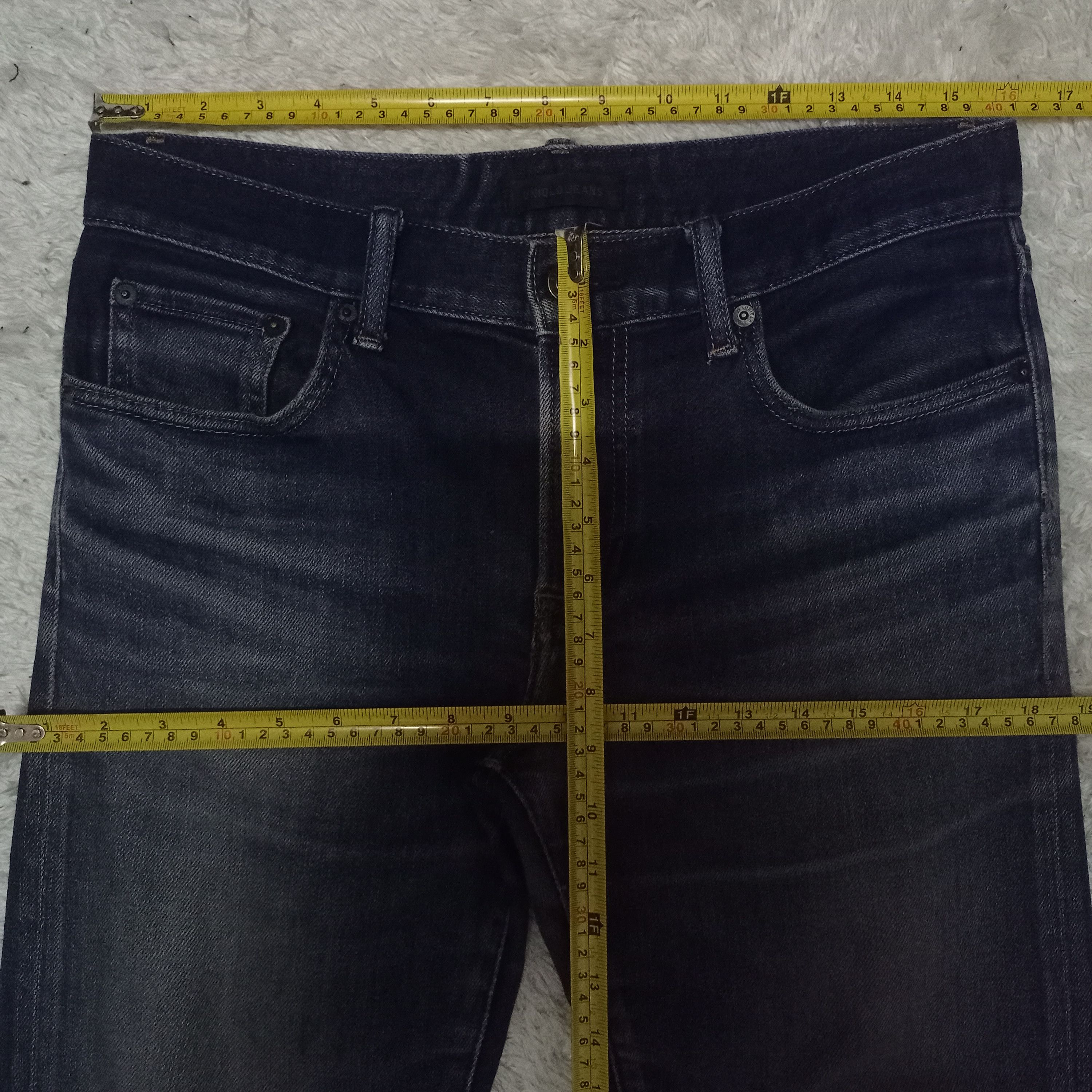 Japanese Brand × Uniqlo Vintage Japanese Uniqlo Indigo Distressed Style Jeans 32x33 Size US 32 / EU 48 - 6 Thumbnail