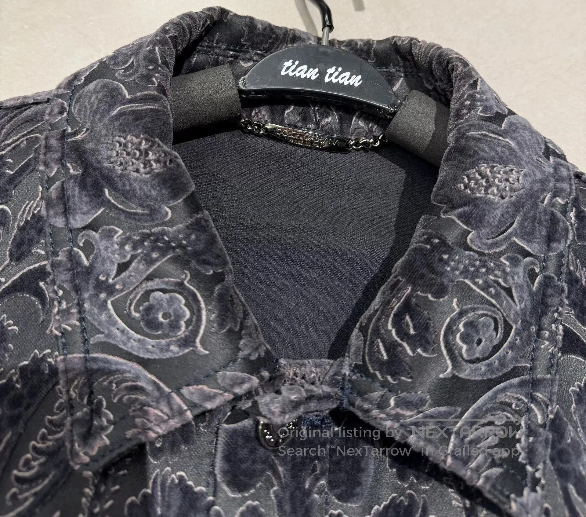 Dolce & Gabbana Dolce & Gabbana Men's Velvet Embossed Jacket. Size US M / EU 48-50 / 2 - 3 Thumbnail