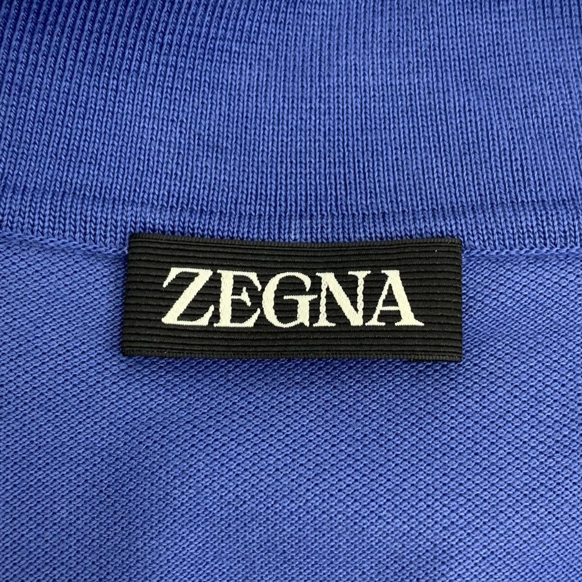 Z Zegna Blue Short-Sleeve Polo Shirt Size M Size US M / EU 48-50 / 2 - 5 Thumbnail